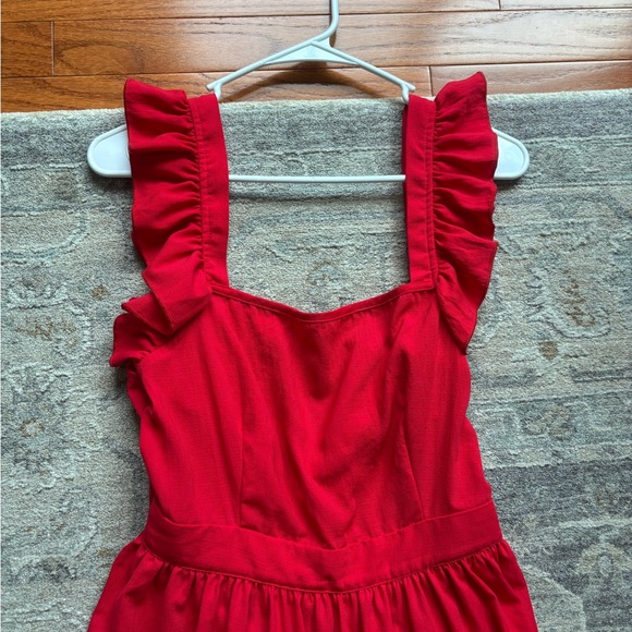 Red Ruffle Dress - Picture 7 of 9